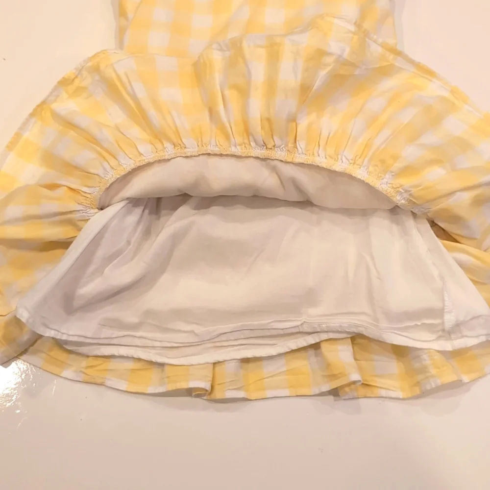 GYMBOREE Plaid Spring Dress Tiered Ruffled Sleeveless Easter Gingham Party